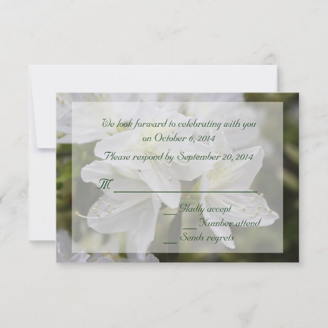 RSVP Karten für Frühjahr, Sommerhochzeiten. (Vorderseite)