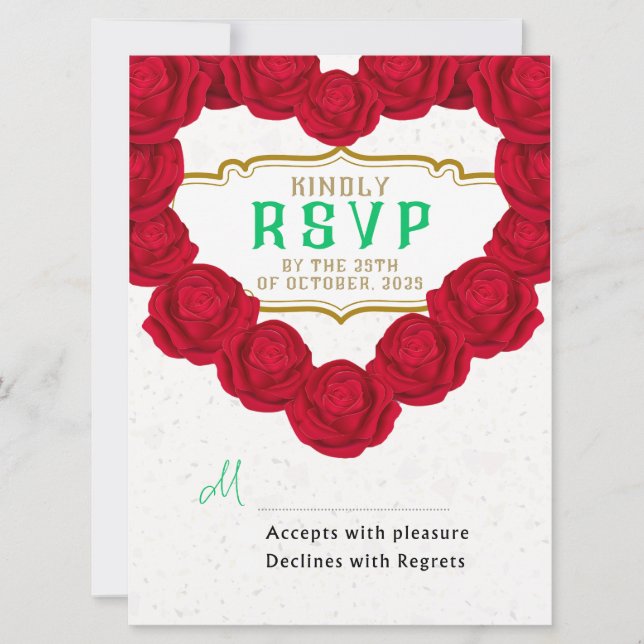 RSVP-Karten für Hochzeiten (Vorderseite)