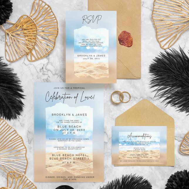RSVP-Karten für Hochzeiten am Strand RSVP Karte (Von Creator hochgeladen)