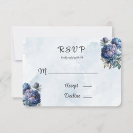 RSVP-Karten für Hochzeiten der bemalten Pfirsiche RSVP Karte