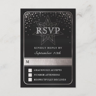 RSVP-Karten für Hochzeiten der Gewerkschaft Celest RSVP Karte