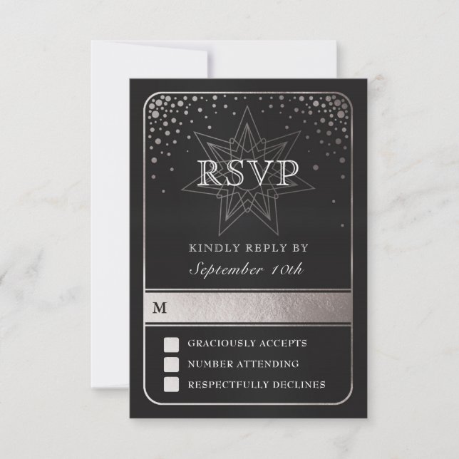 RSVP-Karten für Hochzeiten der Gewerkschaft Celest RSVP Karte (Vorderseite)