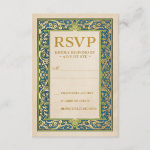 RSVP-Karten für Hochzeiten   Illuminierte Gartensa RSVP Karte