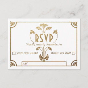 RSVP-Karten für Hochzeiten im ägyptischen Jugendst RSVP Karte
