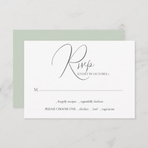 RSVP-Karten für Hochzeiten Minimalistische Kalligr Mitteilungskarte