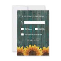 RSVP-Karten für Hochzeiten mit türkisfarbener und 