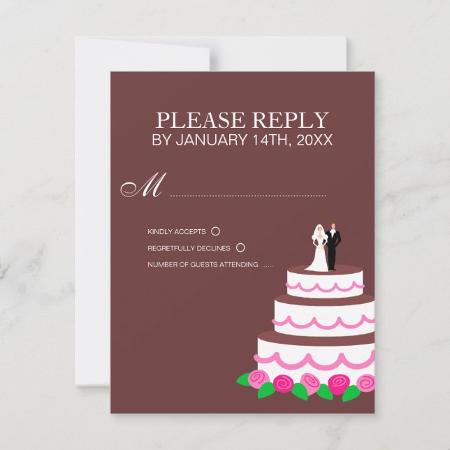 RSVP-Karten für Hochzeiten oder Antwortkarten RSVP Karte (Vorderseite)