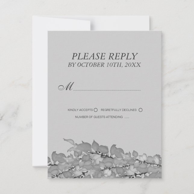 RSVP-Karten für Hochzeiten oder Hochzeitstorte RSVP Karte (Vorderseite)