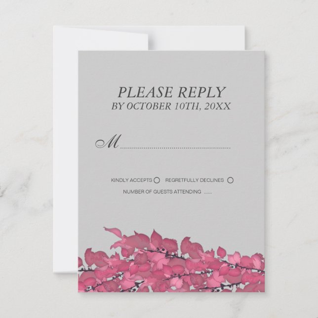 RSVP-Karten für Hochzeiten oder Hochzeitstorte RSVP Karte (Vorderseite)