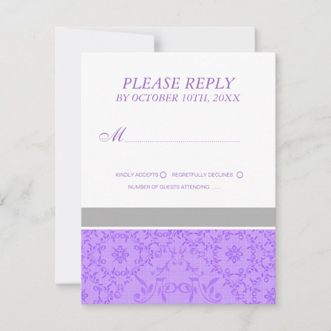 RSVP-Karten für Hochzeiten RSVP Karte (Vorderseite)