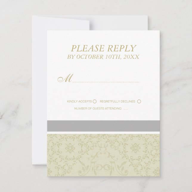 RSVP-Karten für Hochzeiten RSVP Karte (Vorderseite)