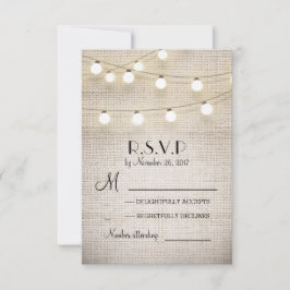RSVP-Karten für Hochzeiten rustikal RSVP Karte
