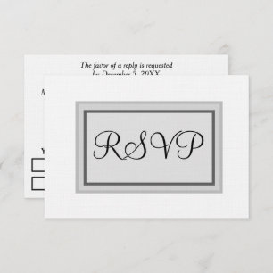 RSVP-Karten für Hochzeiten schwarz RSVP Karte