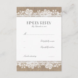 RSVP-Karten für Hochzeiten und Hochzeiten im Burla RSVP Karte