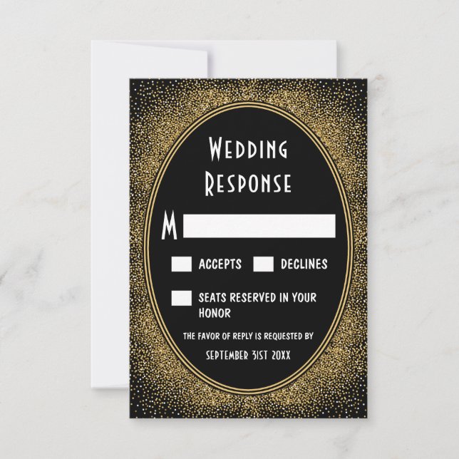 RSVP-Karten für Hochzeiten und Hochzeiten RSVP Karte (Vorderseite)
