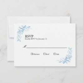 RSVP-Karten für Hochzeiten Vintag Dusty Blue RSVP Karte