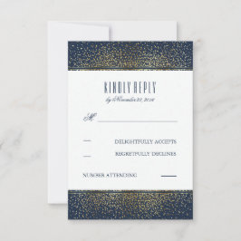 RSVP-Karten für Hochzeiten Vintager Glitzer RSVP Karte