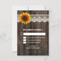 RSVP-Karten für Hochzeiten von Bartholz und Spitze