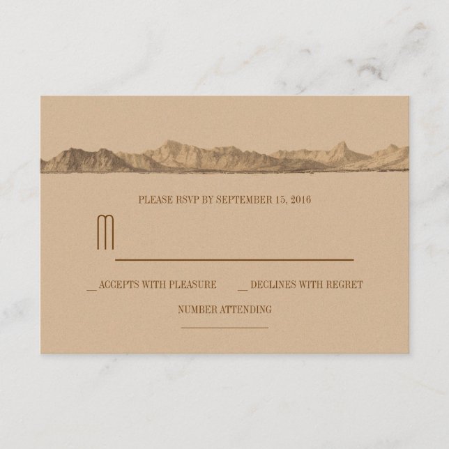 RSVP-Karten für Hochzeiten von Bergen RSVP Karte (Vorderseite)