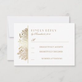 RSVP-Karten für Hochzeiten von Gold Gipskraut RSVP Karte