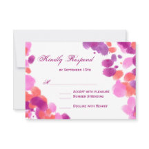 RSVP-Karten für Hochzeiten von Lila rosafarbenen K
