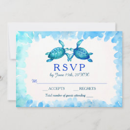 RSVP-Karten für Hochzeiten von Meeresschildkröten  Einladung