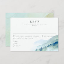 RSVP-Karten für Hochzeiten von Natur