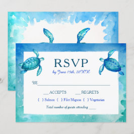 RSVP-Karten für Hochzeiten von Schildkröten auf bl Einladung