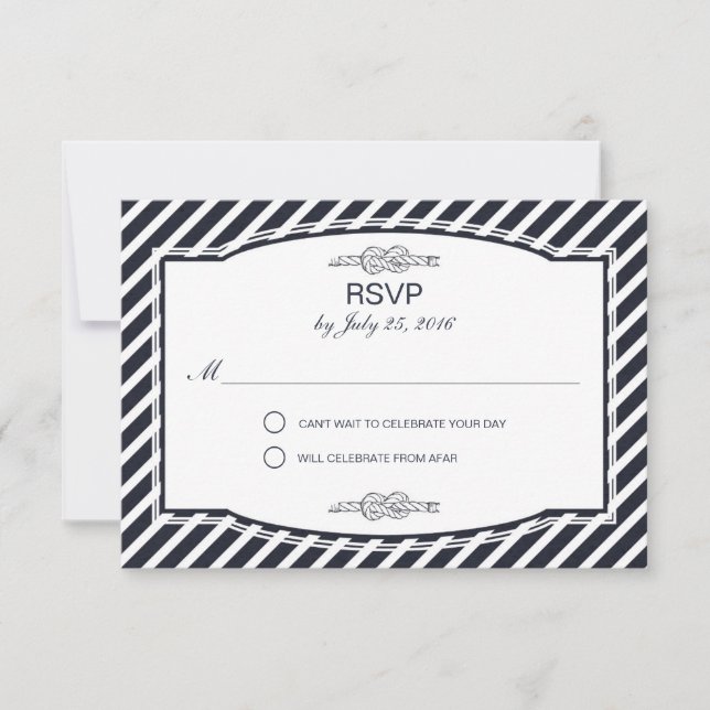 RSVP-Karten für Hochzeiten von Seeleuten RSVP Karte (Vorderseite)