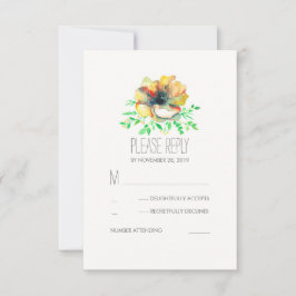 RSVP-Karten für Hochzeiten von Wasserfarben RSVP Karte