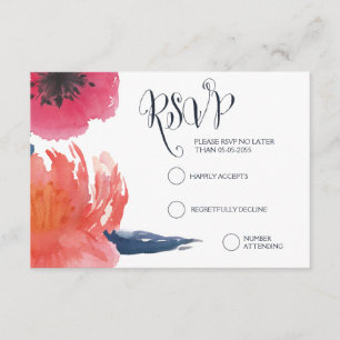 RSVP-Karten für Hochzeiten von Wasserfarben RSVP Karte