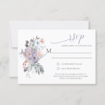 RSVP-Karten für Misty Fields-Kalligrafie