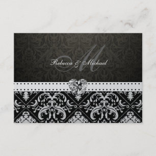 RSVP-Karten für Premium-Metallsilber RSVP Karte