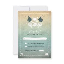 RSVP Karten für romantische Hochzeiten am Strand