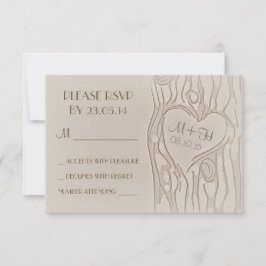 RSVP-Karten für rustikale Hochzeiten RSVP Karte