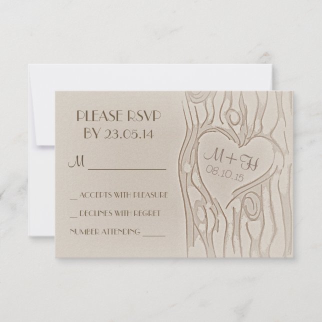 RSVP-Karten für rustikale Hochzeiten RSVP Karte (Vorderseite)