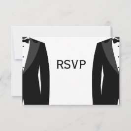 RSVP-Karten für Schwarz-Weiß-Gays RSVP Karte