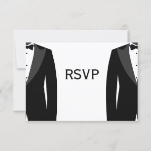 RSVP-Karten für Schwarz-Weiß-Gays RSVP Karte