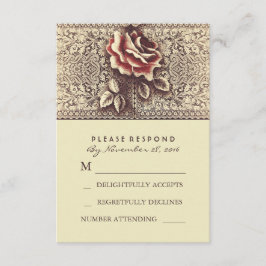 RSVP-Karten für Vintage Hochzeiten RSVP Karte