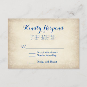 RSVP-Karten für Vintage Trauben und Hochzeiten RSVP Karte