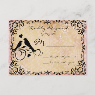 RSVP-Karten für Vintage Vogelliebhaber RSVP Karte