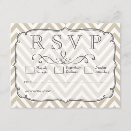 RSVP-Karten für Vintage Zickzack Hochzeiten RSVP Karte