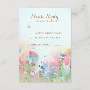 RSVP-Karten für Wasserfarben RSVP Karte