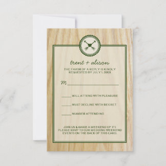 RSVP-Karten für Woody Wedding & Glamping RSVP Karte