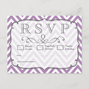 RSVP-Karten für Zickzack Hochzeiten in Afrika RSVP Karte