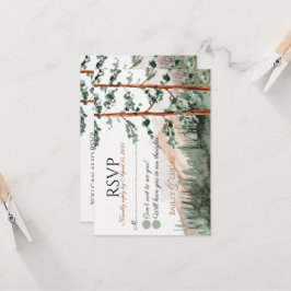 RSVP-Karten mit Bergsicht Einladung