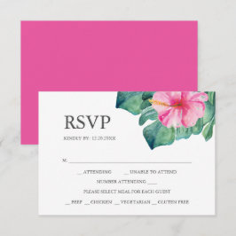 RSVP Karten mit Hibiskus-Blume