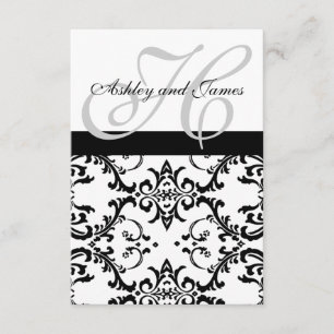 RSVP-Karten mit Swirl-Damaskus für quadratische Ei RSVP Karte