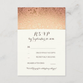 RSVP-Karten mit Vintagem Blütenschwarz, Gold Flora RSVP Karte