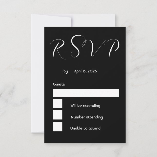 RSVP-Karten RSVP Karte (Vorderseite)
